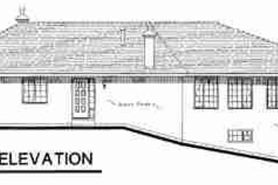 Exterior - Rear Elevation for European House Plan #18-9333 - 4 bed, 3 bath