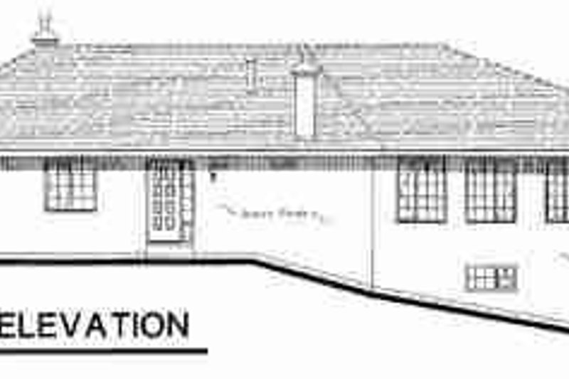 Home Plan - Exterior - Rear Elevation for European House Plan #18-9333 - 4 bed, 3 bath