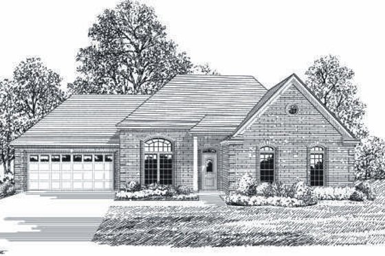 Exterior - Front Elevation for Traditional House Plan #424-88 - 3 bed, 2 bath