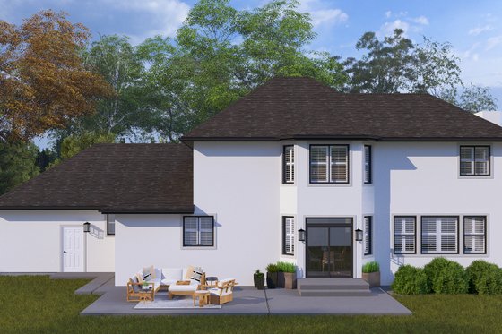Exterior - Rear Elevation 1 for Traditional House Plan #1060-346 - 3 bed, 2.5 bath