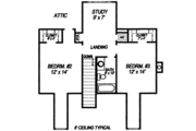 Traditional Style House Plan - 3 Beds 2.5 Baths 2375 Sq/Ft Plan #14-229 