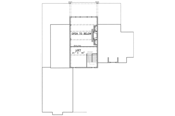 Floor Plan - Upper Floor for Craftsman House Plan #117-383 - 3 bed, 3.5 bath