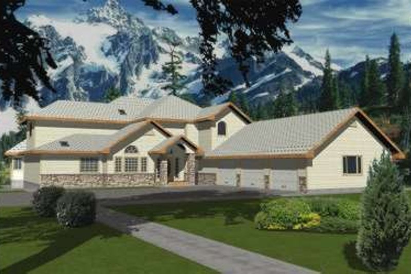 Dream House Plan - Modern Exterior - Front Elevation Plan #117-430