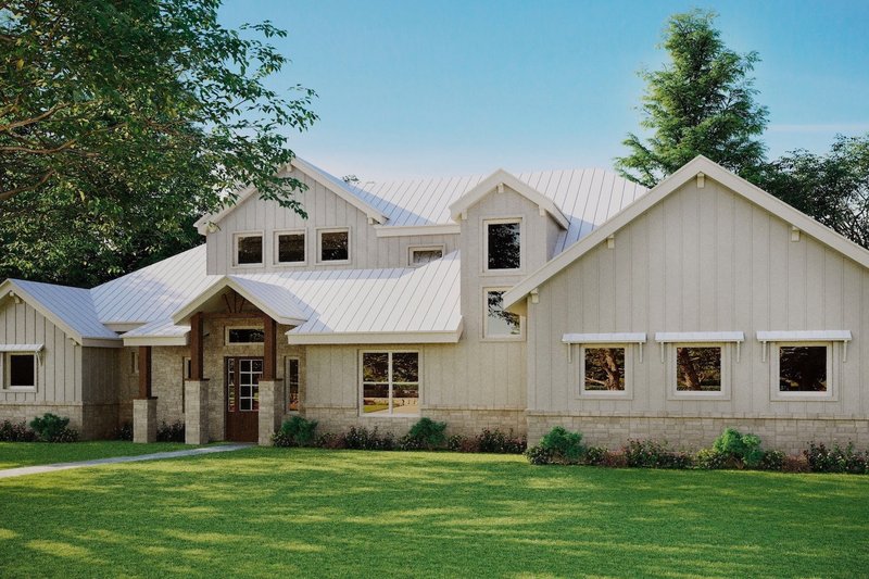 Architectural House Design - Country Exterior - Front Elevation Plan #1110-35
