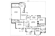 European Style House Plan - 4 Beds 4 Baths 3304 Sq/Ft Plan #40-231 