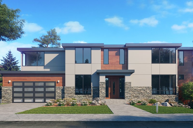 Home Plan - Contemporary Exterior - Front Elevation Plan #1066-141