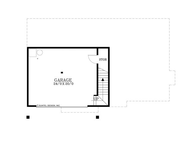 Dream House Plan - Craftsman Floor Plan - Lower Floor Plan #53-582