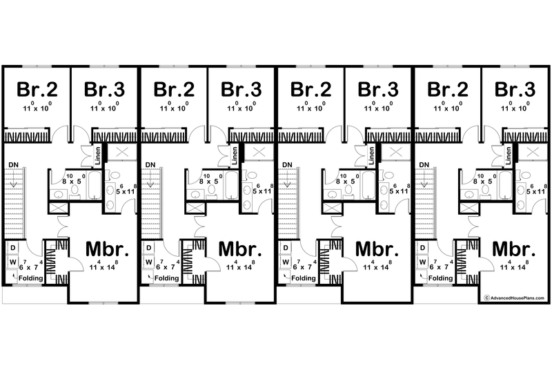 Architectural House Design - Floor Plan - Upper Floor for Modern House Plan #455-420 - 3 bed, 2.5 bath