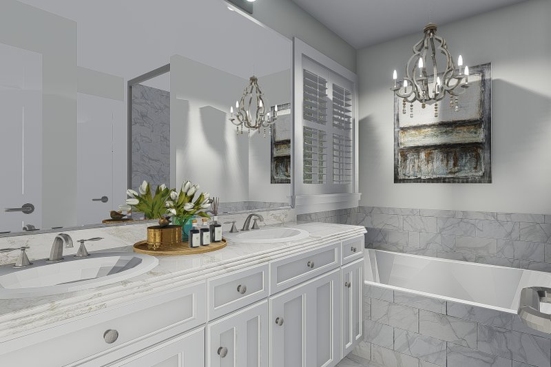 Architectural House Design - Interior - Master Bathroom for Craftsman House Plan #1060-57 - 4 bed, 2.5 bath
