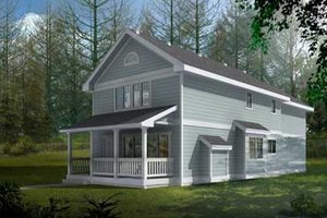 Cottage Exterior - Front Elevation Plan #100-406