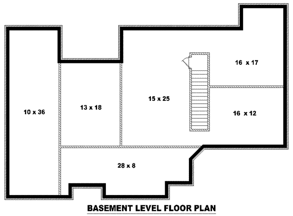 Southern Floor Plan - Lower Floor Plan #81-1030