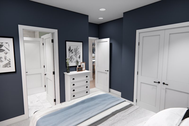 House Blueprint - Interior - Bedroom 1 for Bungalow House Plan #51-1429 - 1 bed, 1 bath