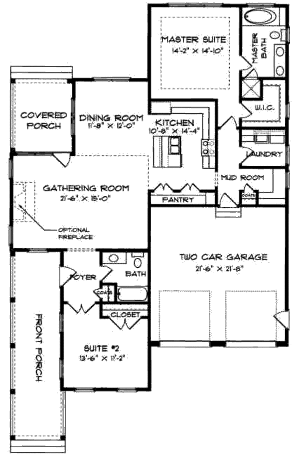 Dream House Plan - Victorian Floor Plan - Main Floor Plan #413-787