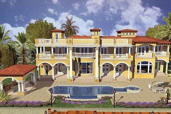 Exterior - Other Elevation for Mediterranean House Plan #420-198 - 5 bed, 8.5 bath