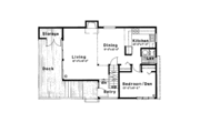 Contemporary Style House Plan - 3 Beds 2 Baths 1112 Sq/Ft Plan #312-839 
