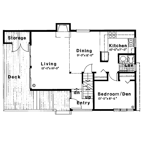 Contemporary Floor Plan - Main Floor Plan #312-839