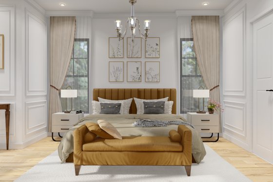 Interior - Master Bedroom for Farmhouse House Plan #54-546 - 3 bed, 2.5 bath