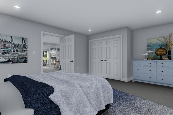 Interior - Bedroom 1 for Traditional House Plan #1060-76 - 1 bed, 2.5 bath