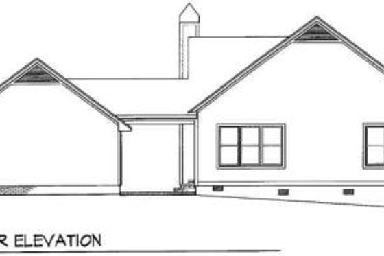 Exterior - Rear Elevation for Traditional House Plan #41-176 - 3 bed, 2 bath