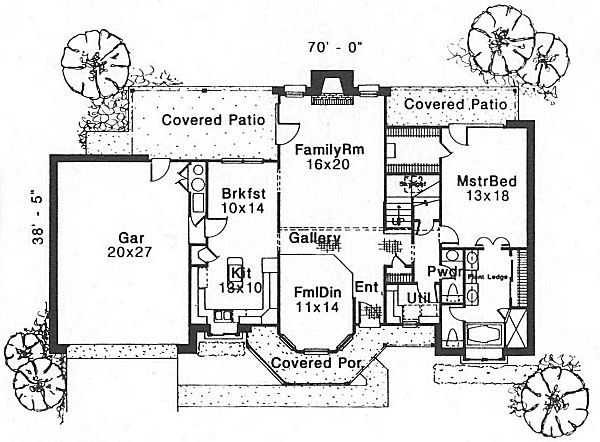 House Plan Design - Farmhouse Floor Plan - Main Floor Plan #310-614