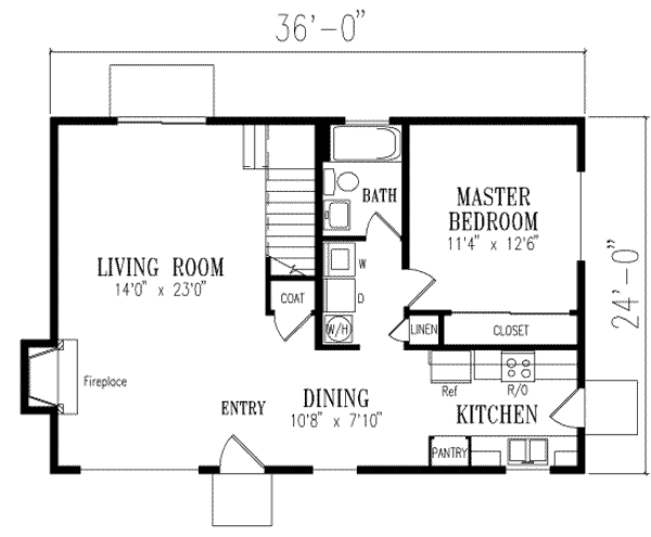 Colonial Floor Plan - Main Floor Plan #1-121