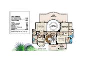 Mediterranean Style House Plan - 7 Beds 6 Baths 7441 Sq/Ft Plan #27-394 
