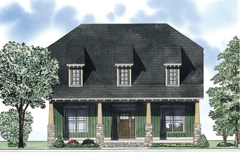 Architectural House Design - Bungalow Exterior - Front Elevation Plan #17-2407