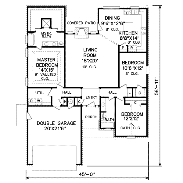 Traditional Floor Plan - Main Floor Plan #65-230