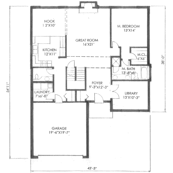 Traditional Floor Plan - Main Floor Plan #136-114