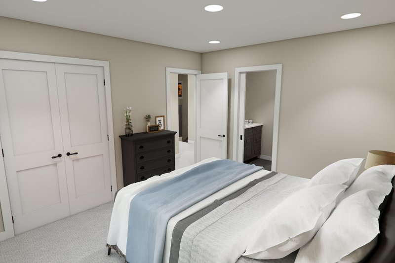 House Blueprint - Interior - Bedroom 1 for Bungalow House Plan #51-1375 - 4 bed, 3.5 bath