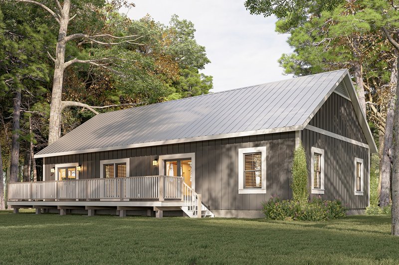 Home Plan - Exterior - Rear Elevation for Farmhouse House Plan #44-277 - 3 bed, 2 bath