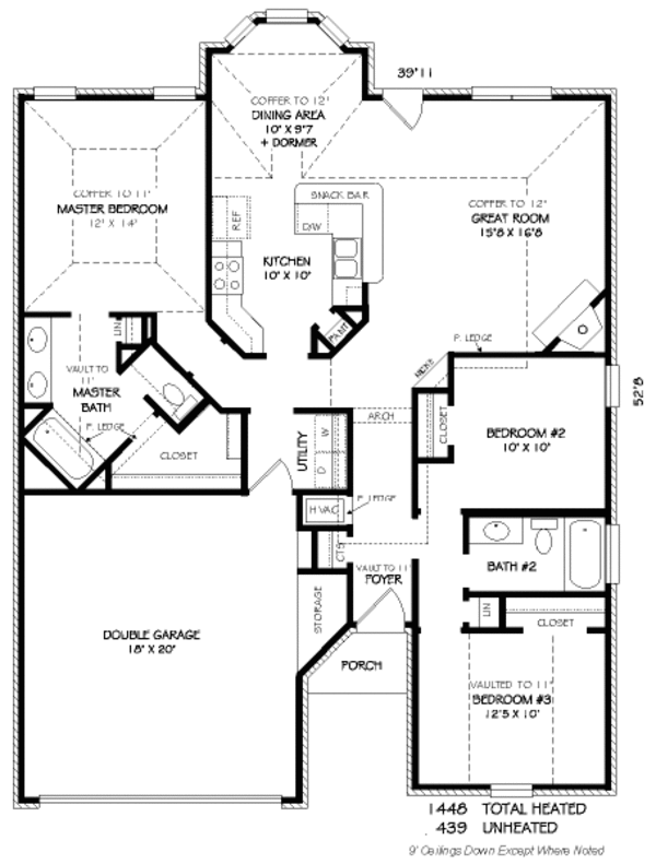 Traditional Floor Plan - Main Floor Plan #424-164