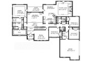 Mediterranean Style House Plan - 4 Beds 2.5 Baths 2884 Sq/Ft Plan #69-134 