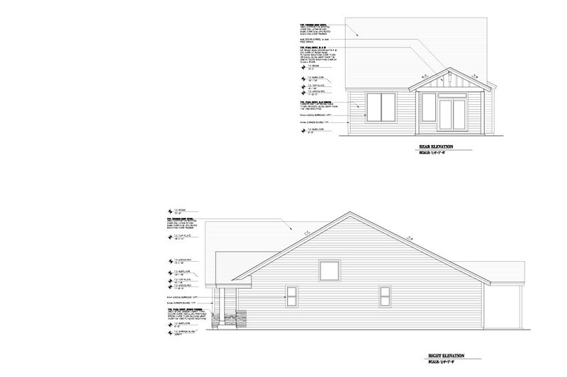 Architectural House Design - Exterior - Other Elevation 1 for Prairie House Plan #53-745 - 3 bed, 2.5 bath
