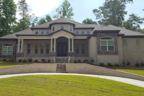 Exterior - Front Elevation 3 for Mediterranean House Plan #63-428 - 4 bed, 4.5 bath