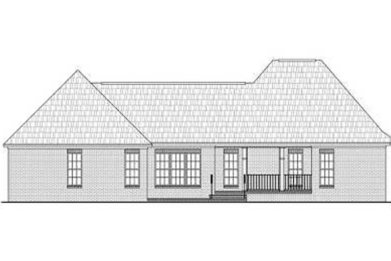 Architectural House Design - Exterior - Rear Elevation for European House Plan #21-228 - 3 bed, 2.5 bath