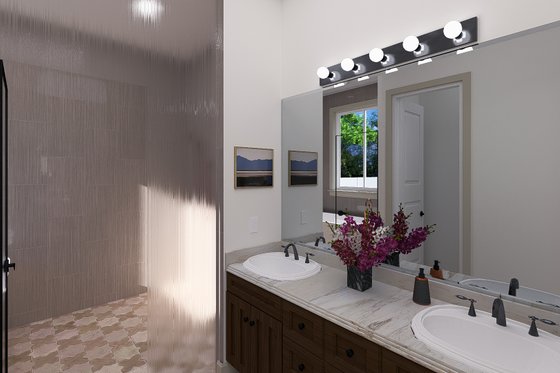 Interior - Master Bathroom 1 for Mediterranean House Plan #1060-255 - 3 bed, 2.5 bath