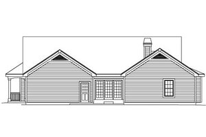 Exterior - Rear Elevation 1 for Farmhouse House Plan #57-178 - 4 bed, 2 bath