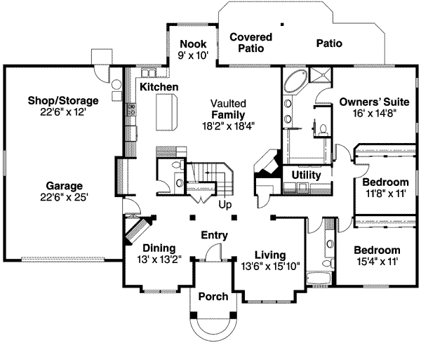 Dream House Plan - Floor Plan - Main Floor Plan #124-605
