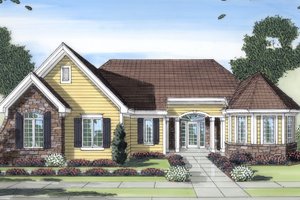 Traditional Exterior - Front Elevation Plan #46-430
