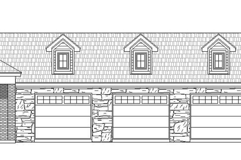 House Design - Exterior - Front Elevation 3 for Country House Plan #932-211, 0 bath