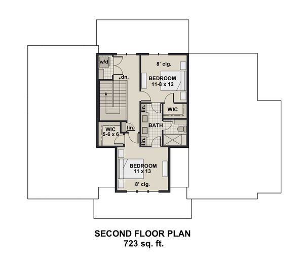 Home Plan - Farmhouse Floor Plan - Upper Floor Plan #51-1152