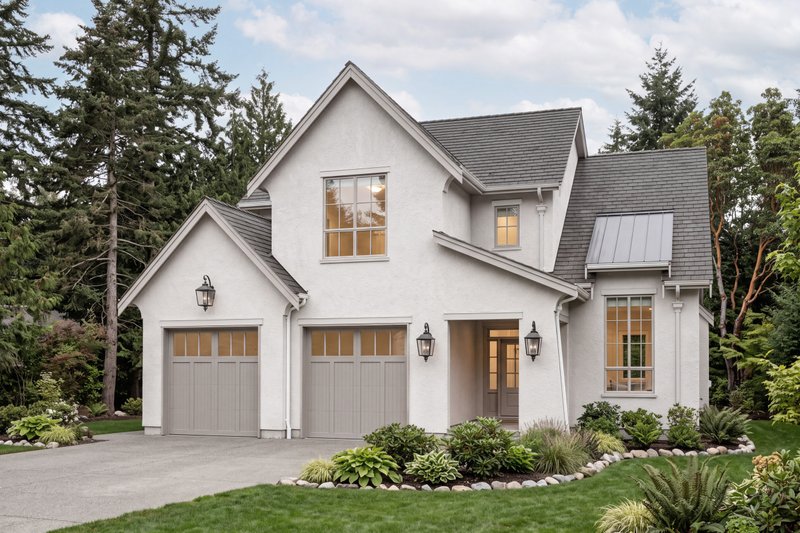 Architectural House Design - Exterior - Front Elevation 2 for European House Plan #1114-125 - 4 bed, 2.5 bath