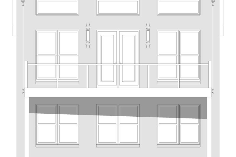 House Blueprint - Exterior - Front Elevation 3 for Beach House Plan #932-1407 - 1 bed, 2 bath