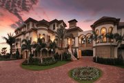 Mediterranean Style House Plan - 6 Beds 6 Baths 8364 Sq/Ft Plan #27-538 