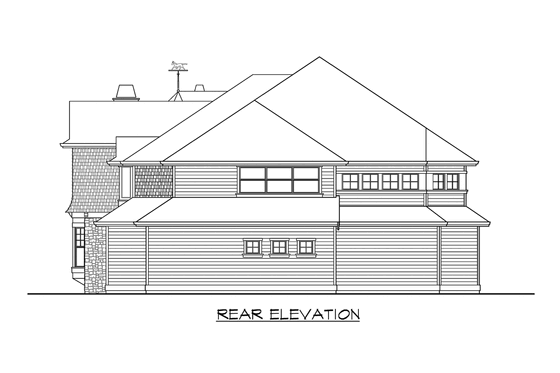 Exterior - Other Elevation 3 for European House Plan #132-168 - 4 bed, 3.5 bath