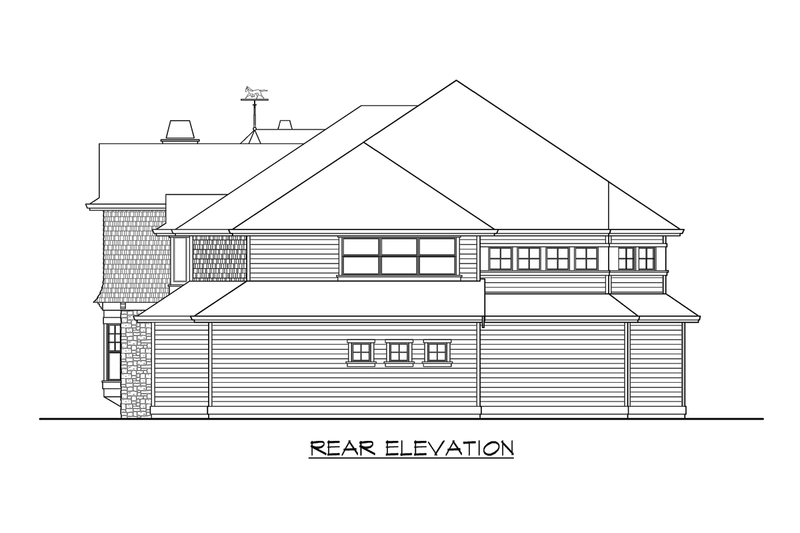 Home Plan - Exterior - Other Elevation 3 for European House Plan #132-168 - 4 bed, 3.5 bath