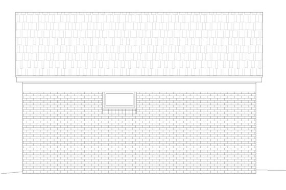 Exterior - Rear Elevation for Traditional House Plan #932-497, 1 bath