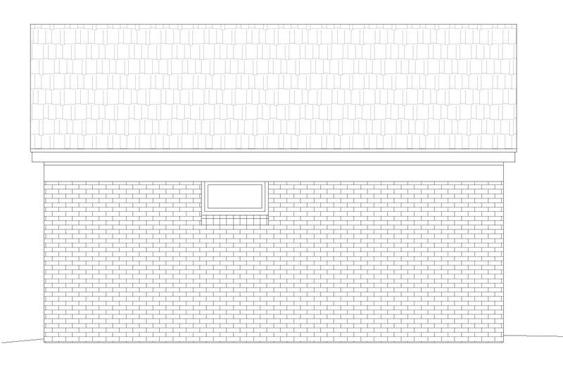 House Blueprint - Exterior - Rear Elevation for Traditional House Plan #932-497, 1 bath