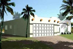 Adobe / Southwestern Exterior - Front Elevation Plan #1-1315